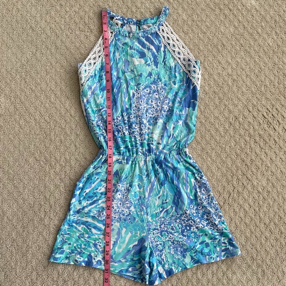 Lilly Pulitzer LaLa Romper Blue Haven Hey Hey Soleil Size XXS Summer Preppy - Picture 13 of 14